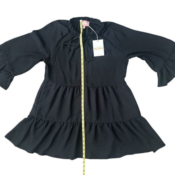 SHOW ME YOUR MUMU Viola Black Tiered Mini Dress Women Size XS $168 MSRP - Picture 10 of 11